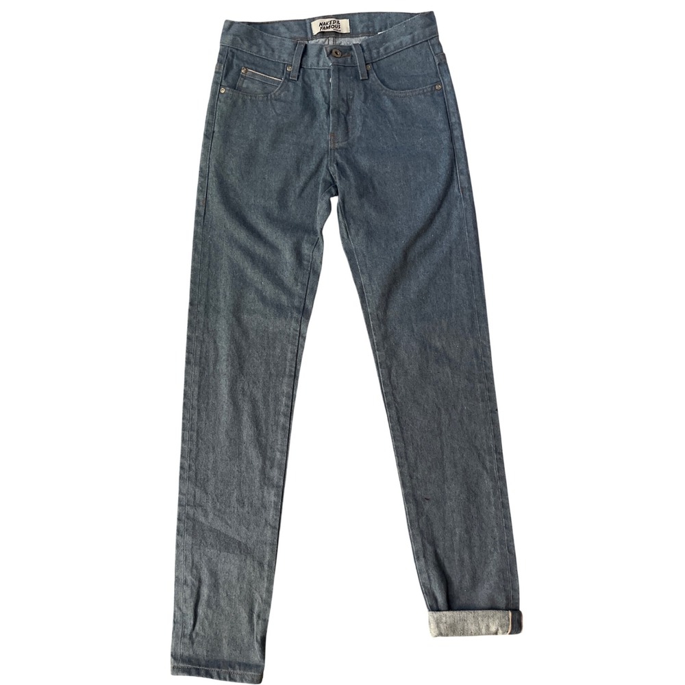 Naked & Famous Denim Men's Skinny Jeans - Slate Blue